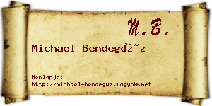 Michael Bendegúz névjegykártya